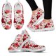 thumbnail image 1 of Bonitas zapatillas deportivas con estampado de flores tropicales oscuras para mujer, zapatos planos transpirables con cordones para mujer, zapatillas cómodas, 1 of 6