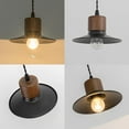 thumbnail image 4 of FSLiving Adjustable Height J Type Track Light with E26 Walnut Base and Vintage Black Metal Shade,Decorate Lighting Fixtures for Farmhouse Kitchen Sink (Bulb & Ceiling Track Sold Separately) - 3 Lights, 4 of 7
