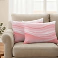 thumbnail image 3 of Outdoor Waterproof Pillow Covers Pink Ombre Water Ripple Decorative Throw Pillow Protectors,Pillowcase Cushion Cases for Patio Sofa Garden Couch,20x12in,Pack of 2, 3 of 14