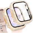 thumbnail image 1 of Compatible with iWatch Accessories with Built-in Tempered Glass Screen Protector Bling Crystal Diamond Rhinestone Full Protective Bumper Cover for Women Man(40mm,Rose Gold), 1 of 5