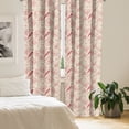 thumbnail image 3 of Ambesonne Floral 4-Panel Curtains, Vintage Style Flowers Art, 56"x95", Eggshell and Vermilion, 3 of 4