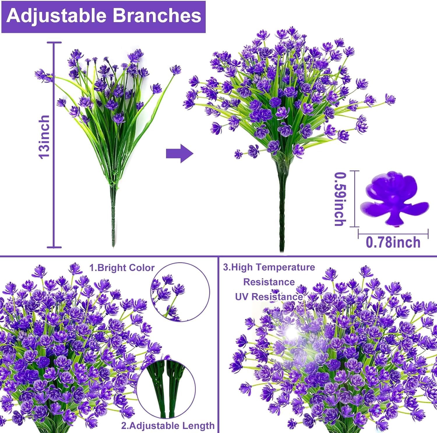 Corn Flower Artificial Flowers for Outdoor UV Resistant Fake Plants, Faux Plastic Flower Artificial Plants for Home Window Box Porch Indoor Cemetery Spring Summer Decor(White)