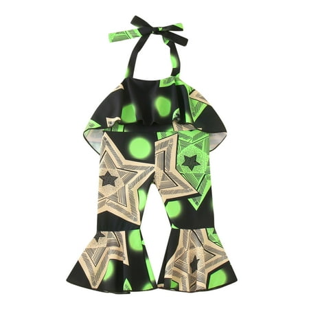 

Toddler Girls African Traditional Style Sleeveless Ruffles Romper Kids Ankara Backless Suspenders Jumpsuit