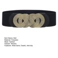 thumbnail image 6 of Women Waist Belt Wide Band Elastic Adjustable Contrast Color Anti-break Tight Waist Anti-slip Retro Waist-shaping Dresses Belt Clothes Accessory, 6 of 6