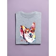 thumbnail image 3 of Pastell Colorful Corgi Smiling T-Shirt Women -Weekday Best Designs, Female x-Large, 3 of 4