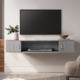 thumbnail image 3 of Floating TV Stand Wall Mounted TV Shelf with Door, 3 of 7