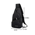 thumbnail image 4 of Crossbody Backpack With Usb Charging Port & Headphone Hole - 12.2X6.7In Lightweight Chest Bag, Waterproof Sling Pack For Hiking, Travel, Work,Clearance, 4 of 8