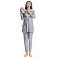 thumbnail image 6 of IBTOM CASTLE Womens Burkini Swimsuits Muslim Modest Swimwear Islamic Full Body Swimming Top Pants Hijab Long Sleeve Rash Guard M Gray, 6 of 8