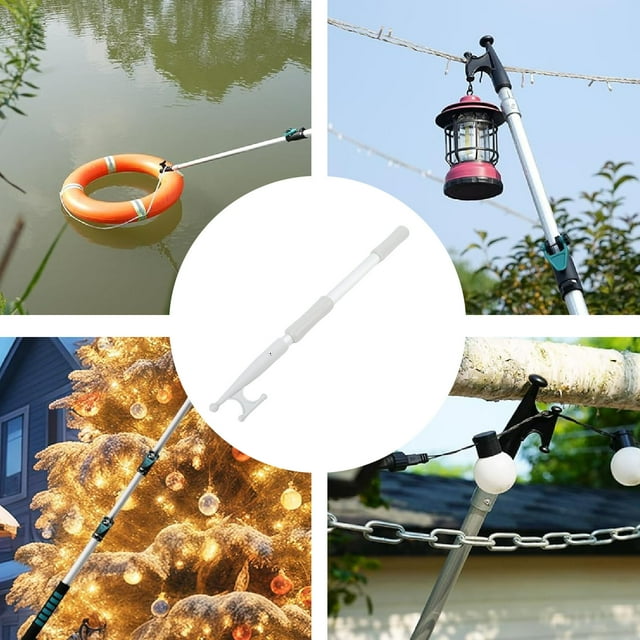Boat Hook Pole, Telescoping Boat Hook Ergonomic Design Threaded Connector High Strength for Boating