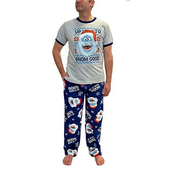 Rudolph The Red Nosed Reindeer Mens 2-Piece Bumble Up To Snow Good Pajama Set L