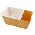 thumbnail image 3 of Organizador de almacenamiento de alimentos, escurridor de cocina, frutero, cesta escurridora, fondo antideslizante Amarillo, 3 of 9