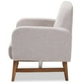 thumbnail image 4 of Baxton Studio Perrine Chaise Longue Rembourrée Moderne en Greyish Beige, 4 of 9
