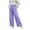 Purple, variant on WXFAZCVU Toddler Girls Fleece Sweatpants Elastic Joggers Wide Leg Baggy Pants with Pockets Size 2-3 Years