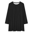 thumbnail image 2 of Pure Black Loose Dress Evening Dress Summer Dresses for Women Luxury Dress Long Sleeved Dress, 2 of 4
