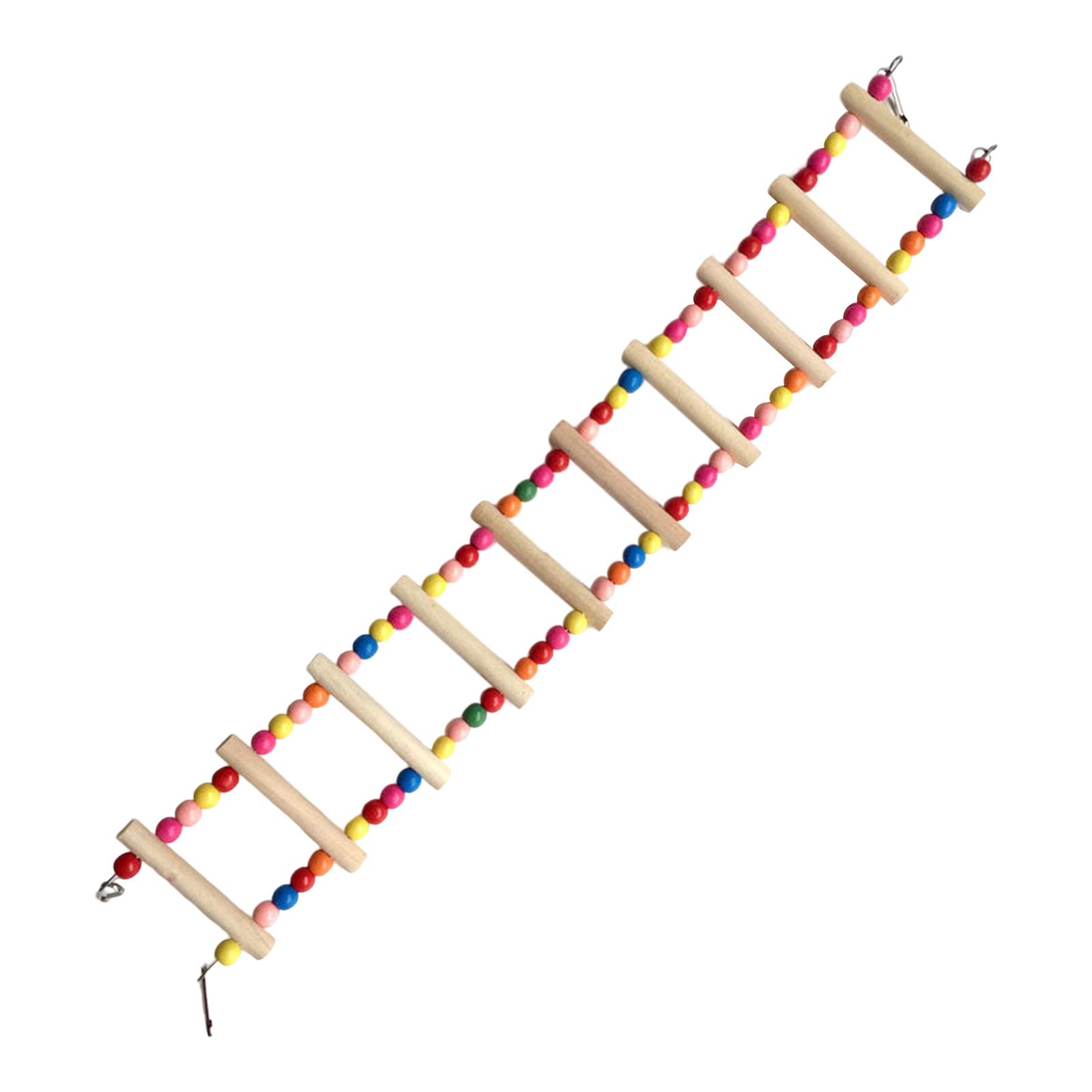 Multicolor Bird Ladder Climbing Parrots Swing Encourages Foot Exercise