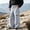 (Casual 36)Light Blue, variant on Mens Pants Adjustable Cuff Wide Leg Cargo Pants, Large Button Flap Patch Pockets, Elastic Drawstring Waist, Baggy Streetwear Trousers