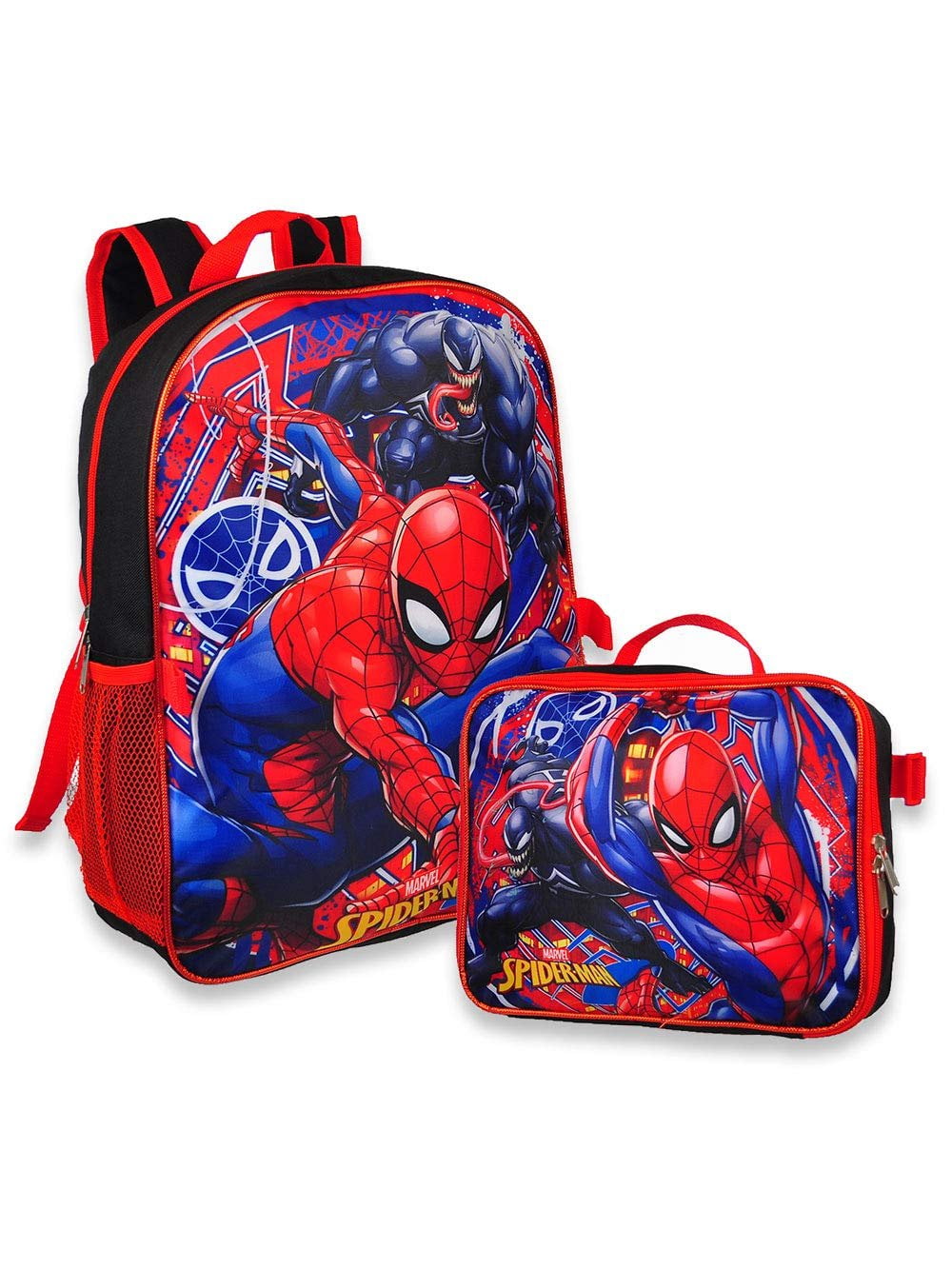 Details about   Spiderman 16" Grande Backpack Mochilas De Escolares Con Lonchera Para Niños Set