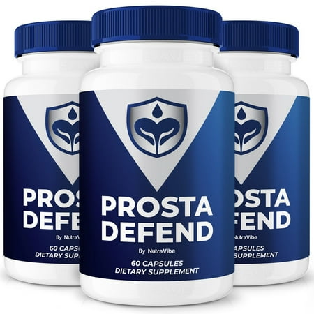 (3 Pack) Prosta Defend Capsules - Official Prosta Defend Pills For Prostate Heath, All Natural Formula To Support Control, Energy & Overall Well-Being, Review (180 Capsules)
