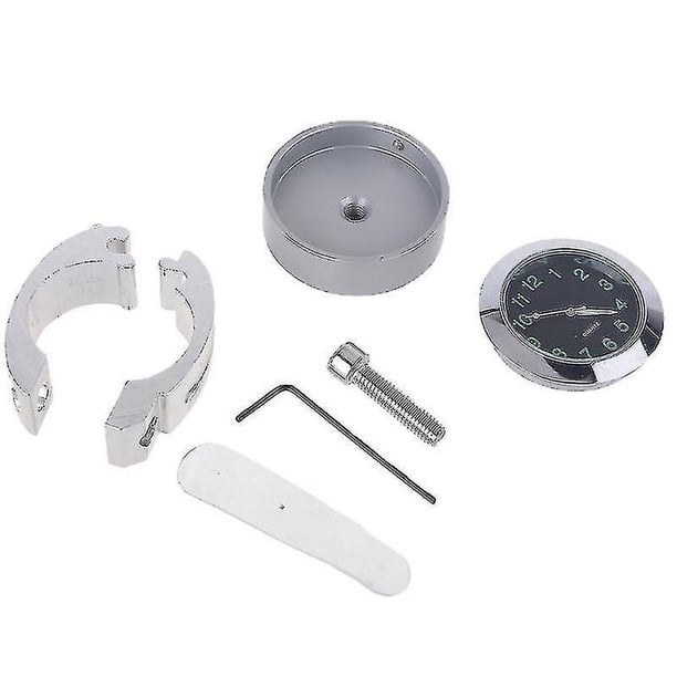 Reloj que brilla en la oscuridad, esfera de aleación de aluminio para motocicleta, Mini para montar bicicleta, color plateado