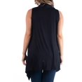 thumbnail image 2 of 24/7 Comfort Apparel Women's Plus Size Asymmetric Open Front Cardigan, 2 of 4