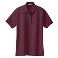 thumbnail image 5 of Yellow Rooster Women's Silk Touch Classic Female Polo Shirt Burgundy M, 5 of 6