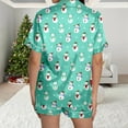 thumbnail image 6 of Womens Pajama Sets – Weekend Brunch Pajamas & Linen Lounge Sets Women's Snowman Print Short Sleeve Top & Shorts Pajama Set Festive Christmas Sleepwear Ensemble, 6 of 7