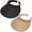 Black-khaki, variant on 2 Pack Wide Brim Sun Visor Hats Women Men Large Clip-on Visors Hat UV Protection Outdoors Sports Golf Beach Cap
