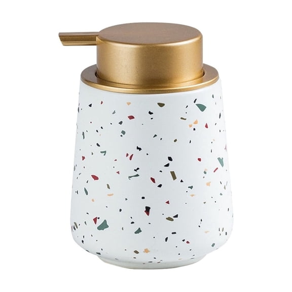 Ceramic Lotion Soap Dispenser Refillable Pump Bottles For Bathroom, Countertop