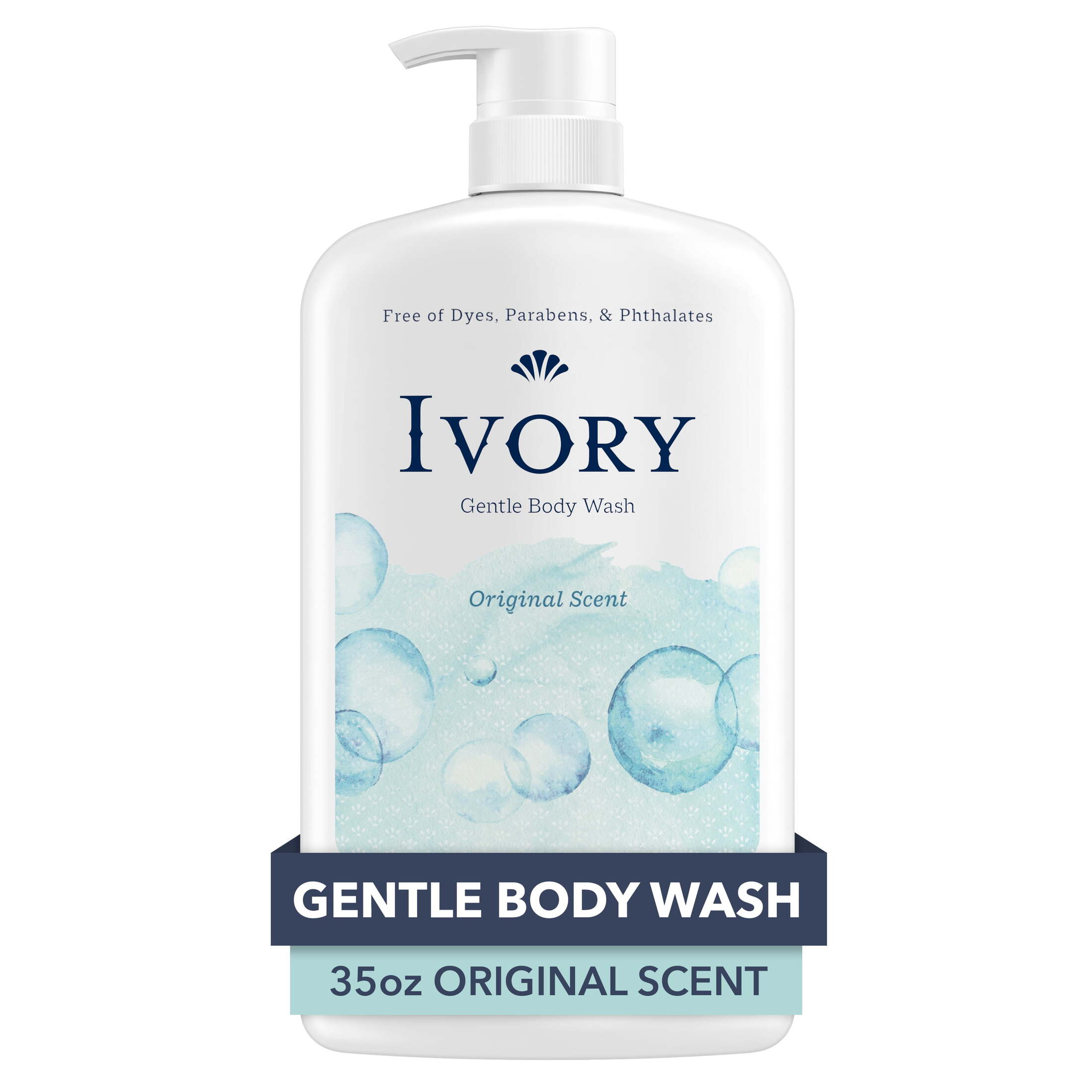 Ivory Body Wash, Mild and Gentle Original Scent, 35 fl oz