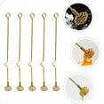 thumbnail image 3 of 5 Pcs Honey Stirrer Coffee Whisk Honeycomb Household Stick Stainless Cocktail Dipper Syrups, 3 of 6