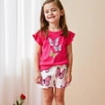 thumbnail image 4 of UYYX Toddler Summer Outfits Toddler Girl Outfits 3T Toddler Girls Summer Outfit Top And Shorts Clothing Set, 4 of 9