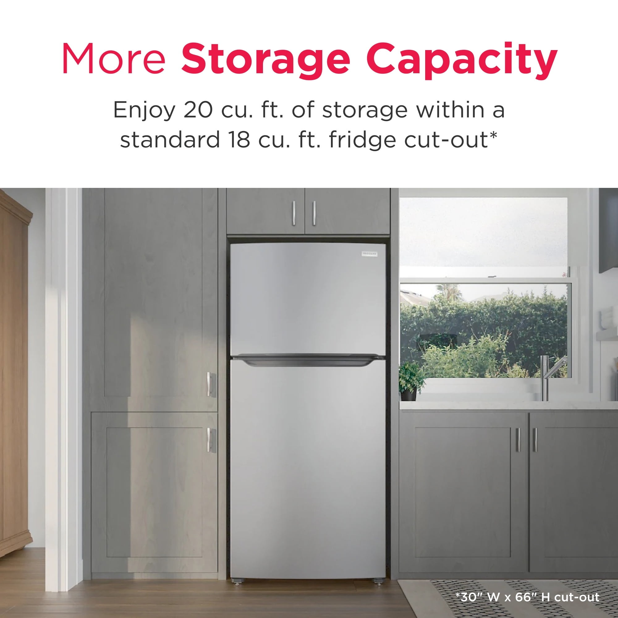 Frigidaire FFTR2045VW 20 Cu. Ft. Top-Freezer Refrigerator, Garage Ready, White
