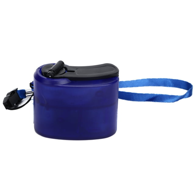 USB Hand Crank Phone Charger , Red LED Light Portable Hand Power USB Charger For Camping For Outdoor Blue