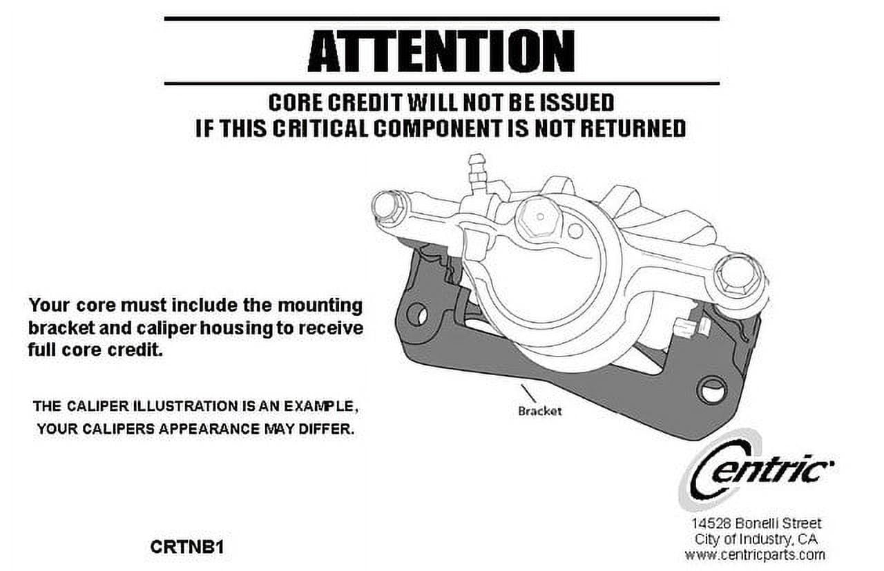 Centric Parts Disc Brake Caliper P/N:142.40509 Fits select: 2002-2004 HONDA CR-V, 1995-1998 HONDA ODYSSEY
