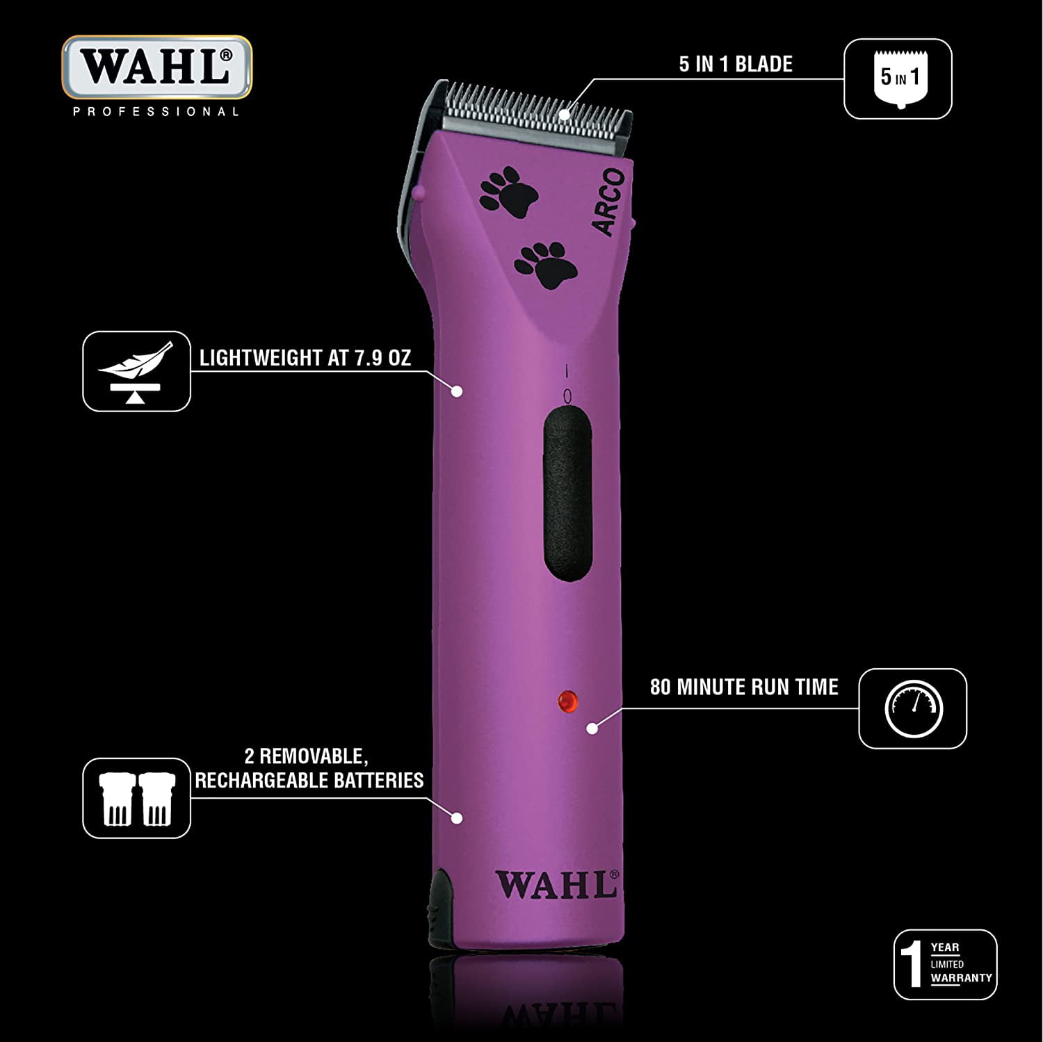 Cat and Horse Cordless Clipper Kit Dog Wahl Professional Animal Arco Pet