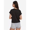 thumbnail image 5 of Womens Summer Cap Sleeve Crewneck Crop Tops Casual Loose Striped T-Shirts Basic Tees, 5 of 6