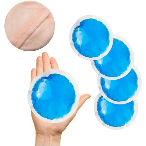 Flexible Reusable Cooling pad Cooling gel Ice Bag cold for eyes and face hot compress box: 2 fabric covers + 10 gel Ice bags