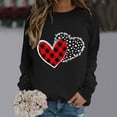 thumbnail image 2 of Hwmodou Women's Hoodless Sweatshirt Cute Valentine's Graphic Casual Round Neck Pullover Loose Shirt Lightweight Tops Sweatshirts For Women, 2 of 4