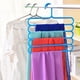 thumbnail image 5 of Paquete de 3 organizadores de pantalones de armario de 5 capas antideslizantes, colgador de tela multifuncional para ahorrar espacio para ropa, pantalones, bufandas, corbatas, 5 of 5