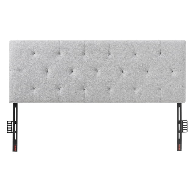 VEVOR Tête de Lit pour Lit Simple avec Hauteur Réglable Éponge & Tissu Gris