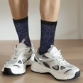 thumbnail image 6 of Rateoe Navy Dark Blue for Women Casual Calf Socks - Cute Crew Socks - Thin Soft Above Ankle Socks Size 5-11, 6 of 6