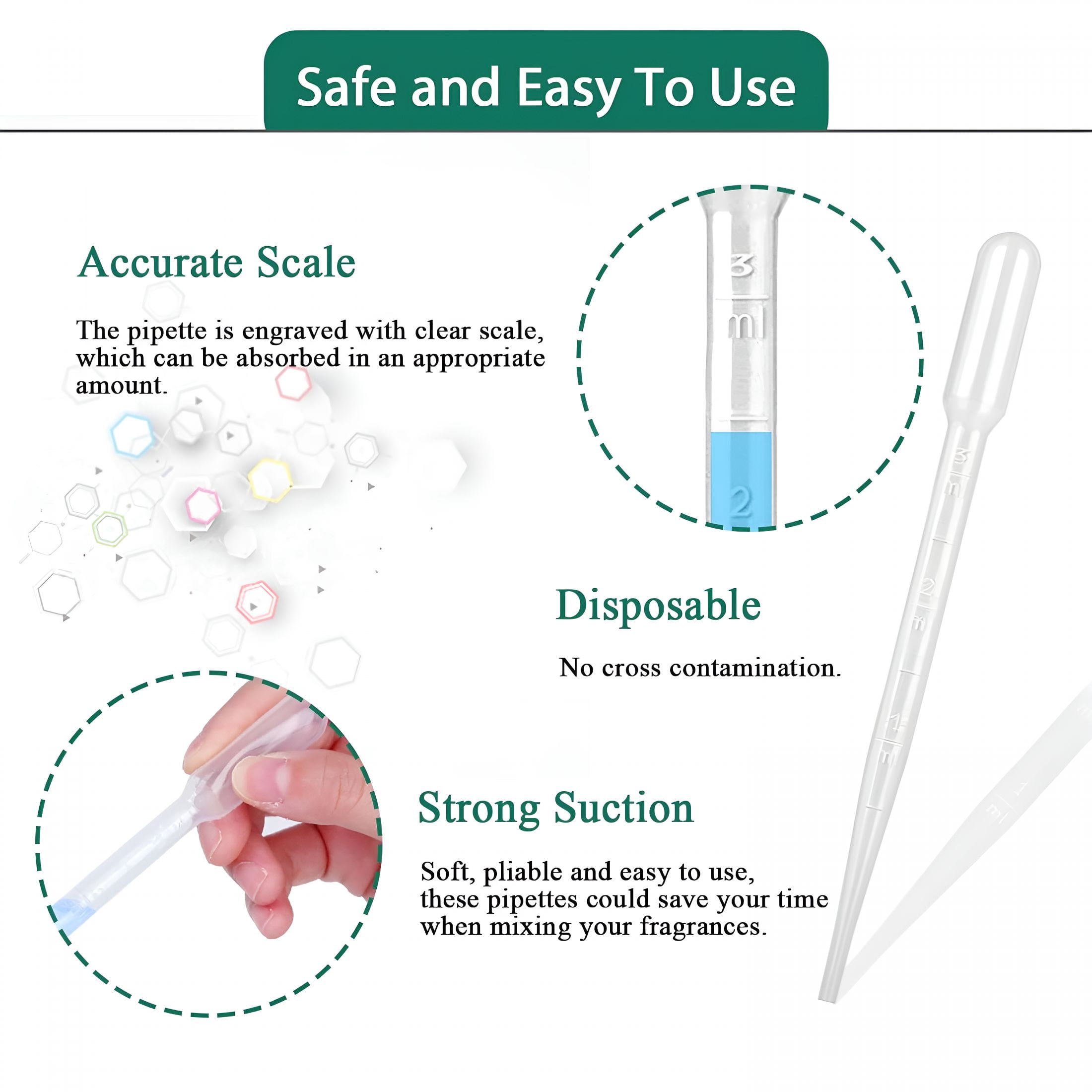 XIRQI 500Pcs 3Ml Plastic Dropper Pipettes,Disposable Eye Dropping Pipettes for Essential Oils,Home Use,Science Class,Lab Experiments,Diy Art