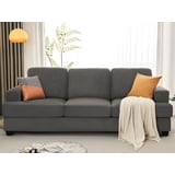 Amerlife Modern 89 inch 3 Seater Sofa, Comfy Deep Seat Couch, Grey Chenille for Living Room, Apartment, Lounge - Walmart.com