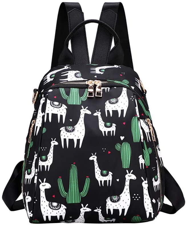 CLOHOMIN Alpaca Llama Drawstring Bag Lightweight Travel Backpack Cute Kid Gymsack Dance Yoga Sack Pack Green 