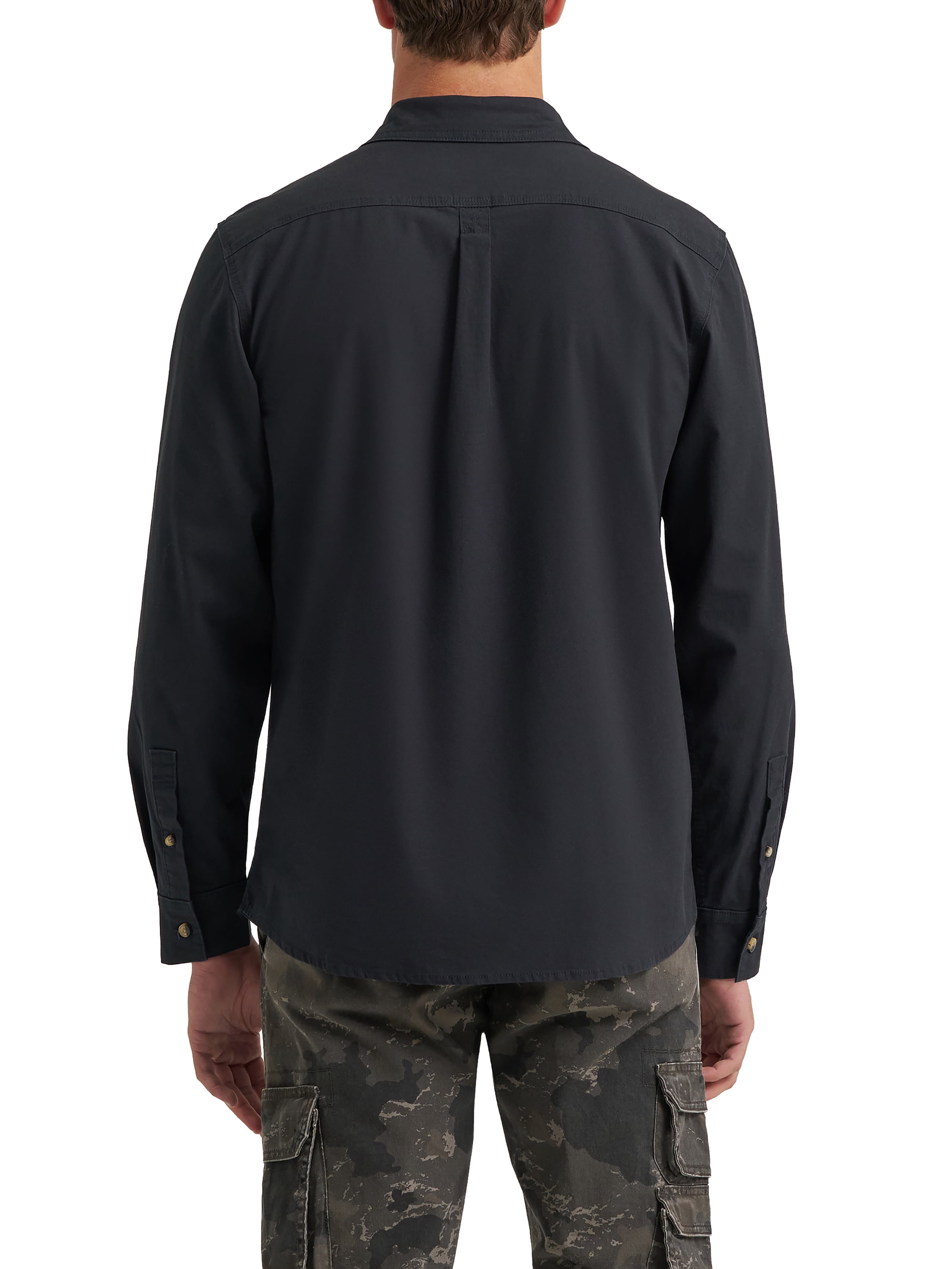 Wrangler® Mens Long Sleeve Heritage Solid Shirt