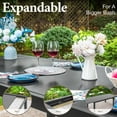 thumbnail image 5 of MF Studio 99" Steel Extendable Outdoor Patio Dining Table for 6-8 Person, Black, 5 of 8
