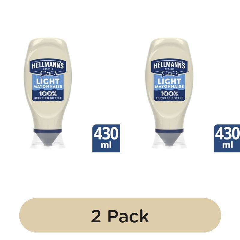 Hellmann's Light Squeezy Mayonnaise 430g, British Import (Pack of 2)