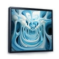 thumbnail image 2 of Designart "Focused Blue Op Art A Visual Journey V" Abstract Floater Framed Wall Decor, 2 of 7