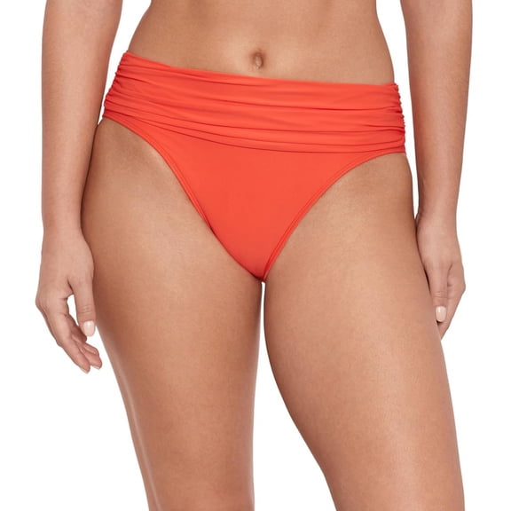 Lauren Ralph Lauren Women's Banded Hipster Swim Bottom Swimsuit (16, Sunset)