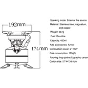 Camping Outdoor Mini One-Piece Multi-Fuel Camp Gasoline Stove Burner BRS-12A Lightweight Portable Kerosene Oil Stoves for Cookout BBQ Fishing Picnic